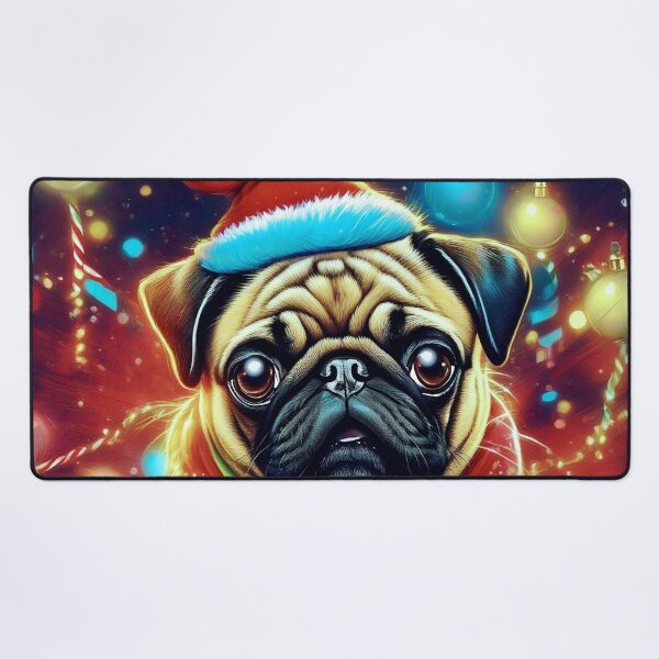 Item preview, Pug HAPPY HOLIDAYS 74 MERRY CHRISTMAS   designed and sold by RedBluffTraders.