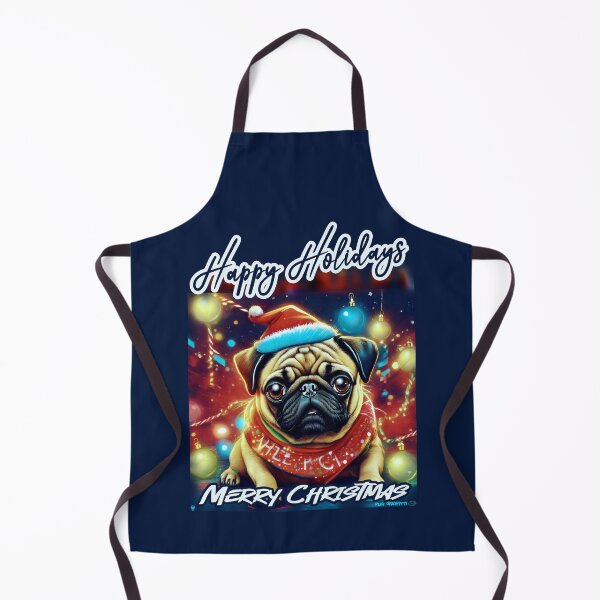 Artikelvorschau, Mops FROHE FEIERTAGE 74 FROHE WEIHNACHTEN entworfen und verkauft von RedBluffTraders.