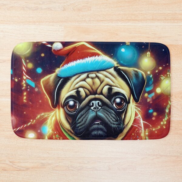 Item preview, Pug HAPPY HOLIDAYS 74 MERRY CHRISTMAS   designed and sold by RedBluffTraders.