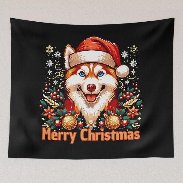 Item preview, Siberian Husky Christmas - Festive Canine Holiday Apparel designed and sold by Jurady.