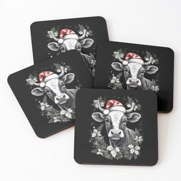 Item preview, Cow Christmas  Scene Window Pictures for Chalk Marker  designed and sold by AnnaMDesign.