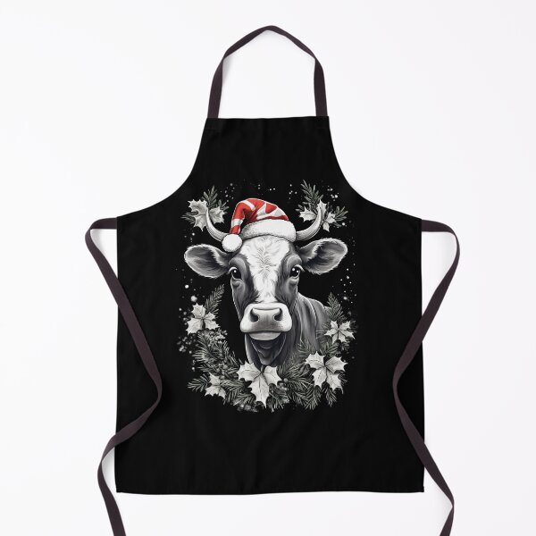Item preview, Cow Christmas Scene Window Pictures for Chalk Marker designed and sold by AnnaMDesign.