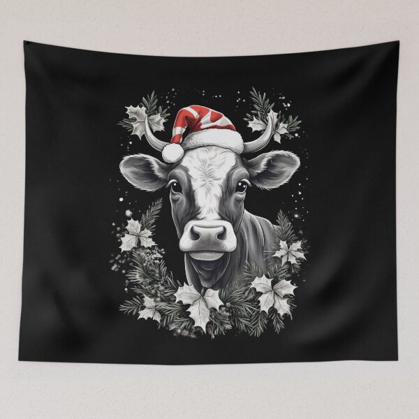 Item preview, Cow Christmas  Scene Window Pictures for Chalk Marker  designed and sold by AnnaMDesign.