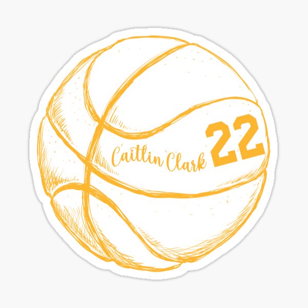 "Caitlin Clark 22" Sticker for Sale by Nolinomeg | Redbubble