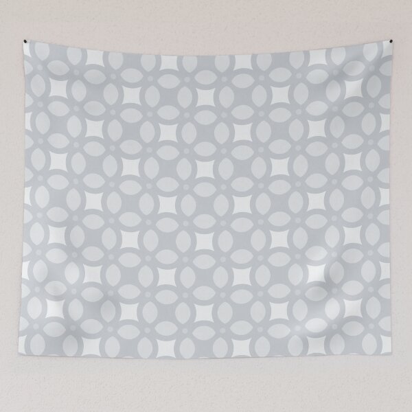 Item preview, Light Grey Silver Circle Rounded Bubbles Scandinavian Modern Geometry Art Deco Pattern designed and sold by PenguinForests.