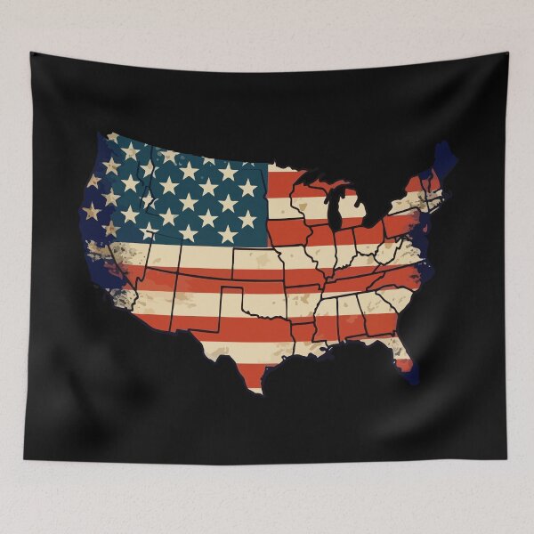 Item preview, Golden, American, USA Map, USA Flag designed and sold by TPOP-SOFTPOWER.