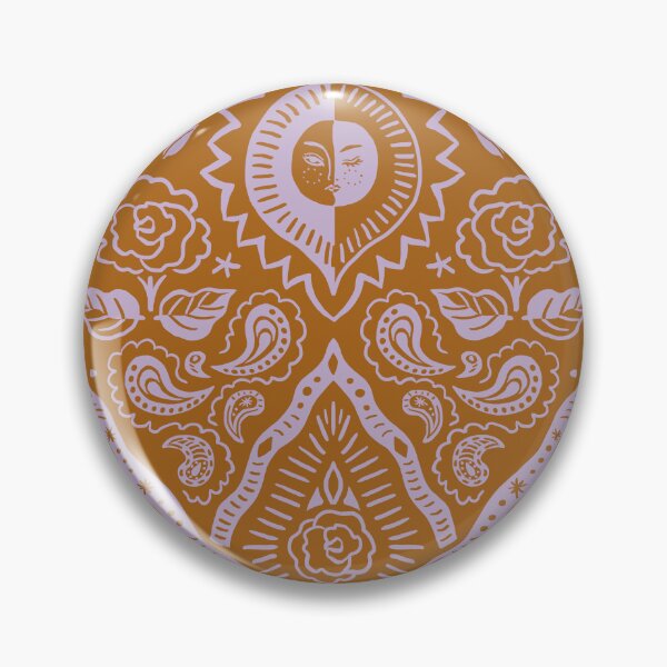 Item preview, Moonlit Paisley Two Tone Rust & Lilac designed and sold by nano-fevrier.