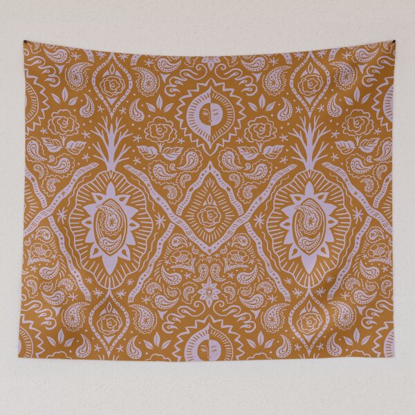 Item preview, Moonlit Paisley Two Tone Rust & Lilac designed and sold by nano-fevrier.