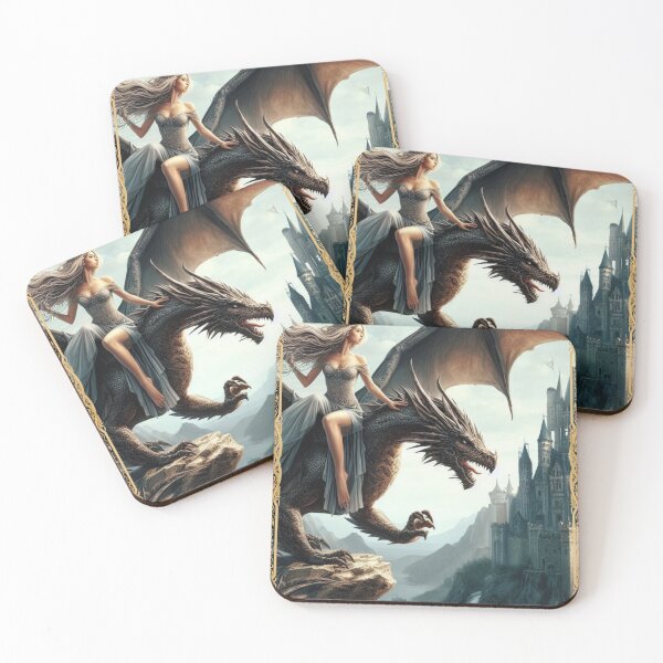 Item preview, Princess on a flying dragon  designed and sold by SeeingBeyond.
