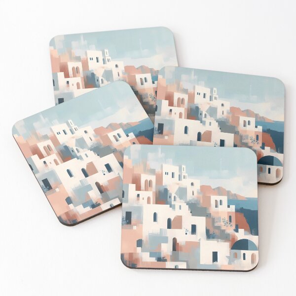 Item preview, Minimal Santorini Landscape designed and sold by Visual Nomad Club.