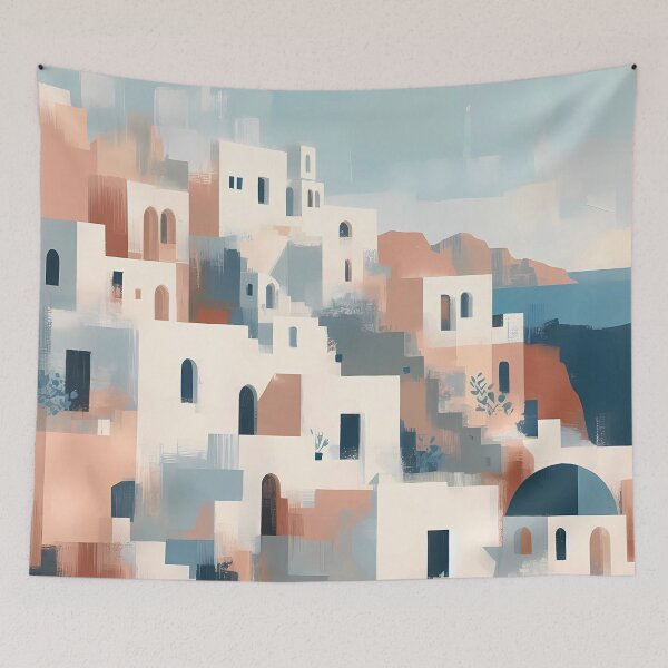 Item preview, Minimal Santorini Landscape designed and sold by Visual Nomad Club.