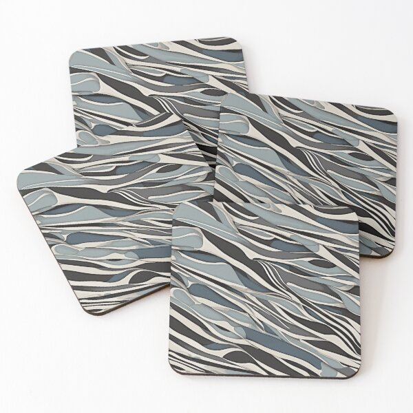Item preview, Black and White Stripes and Curves on a Black Background, Ai designed and sold by Salahuddin190.