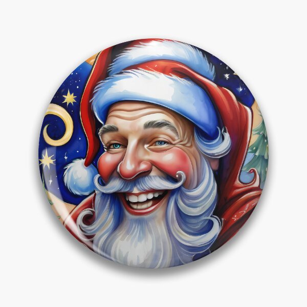 Item preview, Moonlit Santa with Pine Trees designed and sold by Pixel Dome.