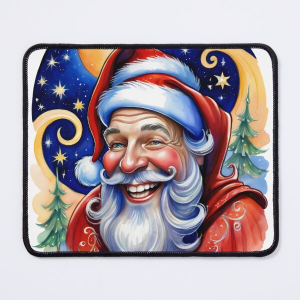 Item preview, Moonlit Santa with Pine Trees designed and sold by Pixel Dome.
