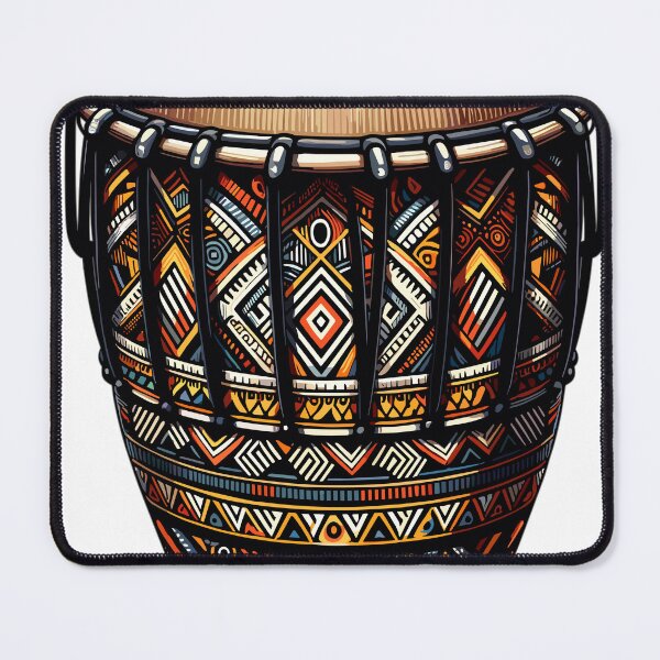 Item preview, Bongo Drum with Vibrant African Tribal Pattern designed and sold by LongIslandDesgn.
