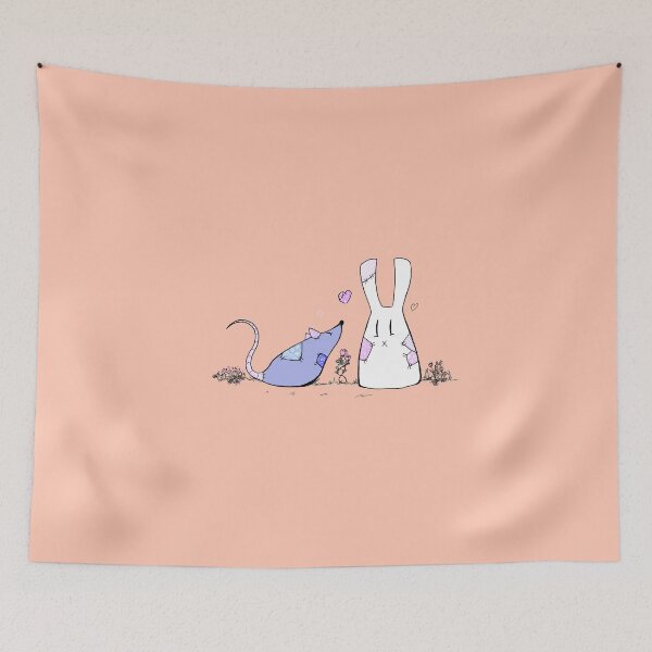 Item preview, Rat and rabbit affectionately in a garden designed and sold by Lap-s.