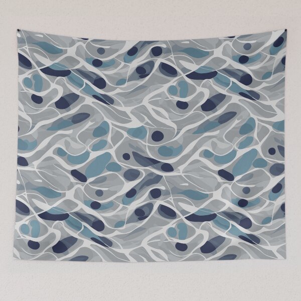 Item preview, Abstract Circles and Lines in Blue and Gray designed and sold by Salahuddin190.