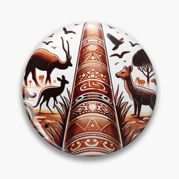 Item preview, Didgeridoo with Australian outback and wildlife designed and sold by LongIslandDesgn.