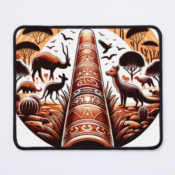 Item preview, Didgeridoo with Australian outback and wildlife designed and sold by LongIslandDesgn.