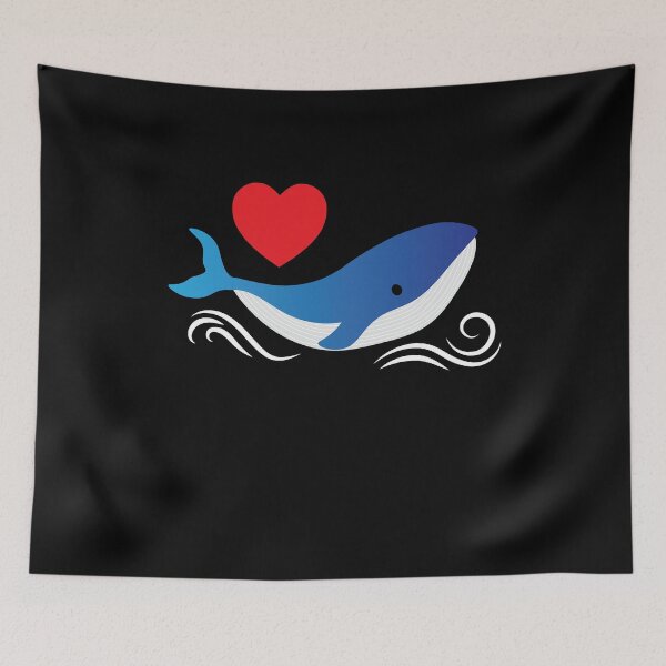 Item preview, Blue Whale Heart Whale Sea designed and sold by MooonTees.