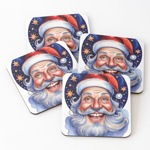 Item preview, Celestial Santa Portrait with Starry Backdrop designed and sold by Pixel Dome.