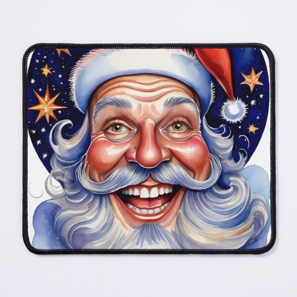 Item preview, Celestial Santa Portrait with Starry Backdrop designed and sold by Pixel Dome.