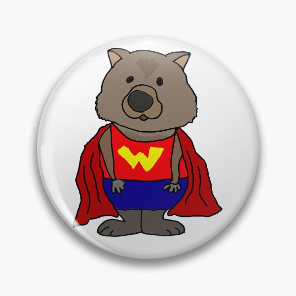 Item preview, Funny Wonder Wombat Superhero  designed and sold by Nature's Fancy.