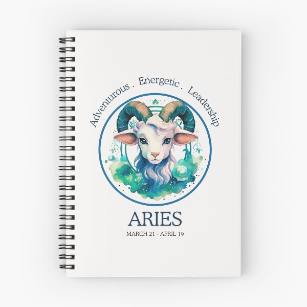 Item preview,  Cute Funny Daily Horoscopes Aries  zodiac in a circle- Horescope/SunSign Theme  on white back ground designed and sold by CosmicNook1.