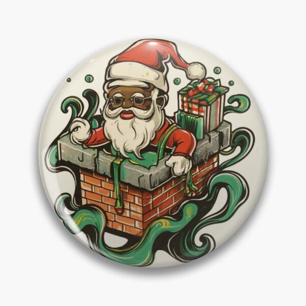 Item preview, Copy of Festive Black Santa Claus T-Shirt Sticker designed and sold by PedalPowerGFX.