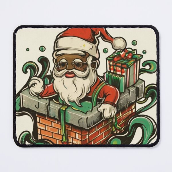 Item preview, Copy of Festive Black Santa Claus T-Shirt Sticker designed and sold by PedalPowerGFX.