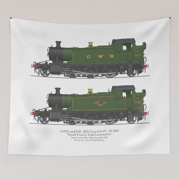 Item preview, GWR and BR Small Prairie Class 4575 Tank Locomotive Number 5541 designed and sold by Steve H Clark.