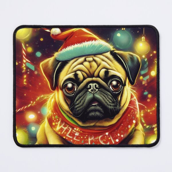 Item preview, Pug HAPPY HOLIDAYS 74 MERRY CHRISTMAS PUGGY HOLIDAYS  designed and sold by RedBluffTraders.
