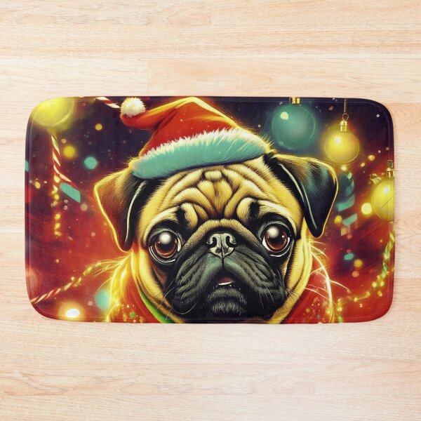 Item preview, Pug HAPPY HOLIDAYS 74 MERRY CHRISTMAS PUGGY HOLIDAYS  designed and sold by RedBluffTraders.