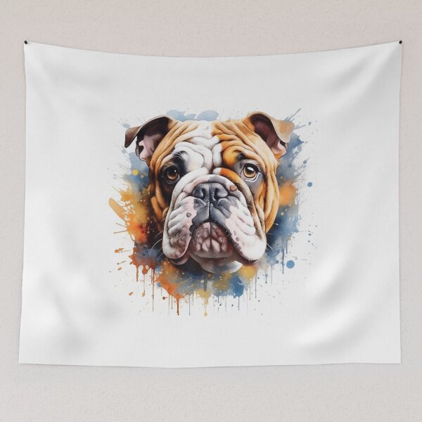 Item preview, Bulldog lover water paint  designed and sold by SmileshareShop.