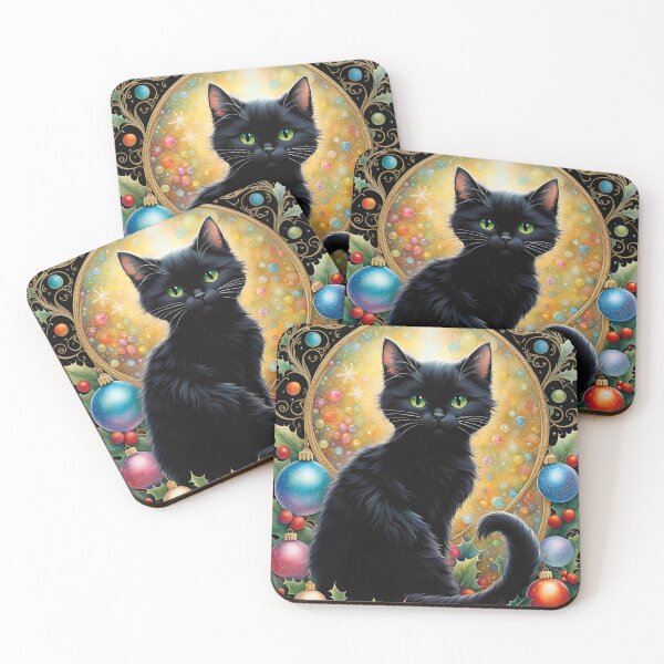 Item preview, Christmas Black Cat 4 designed and sold by SoniaSarkali.