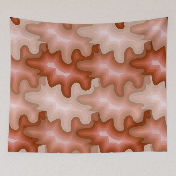 Item preview, Abstract pattern of wavy shapes in shades of pink and brown designed and sold by Salahuddin190.