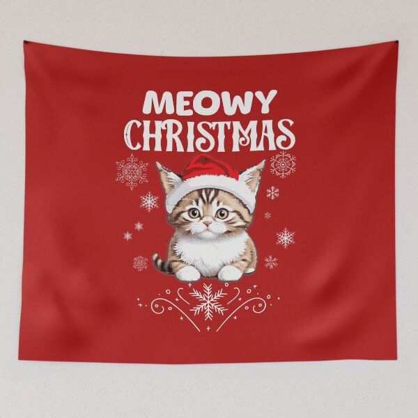 Item preview, Meowy Christmas - Christmas Shirt designed and sold by Rich Summers Art.