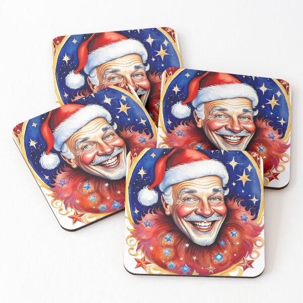 Item preview, Starry Jolly Santa with Festive Flair designed and sold by Pixel Dome.