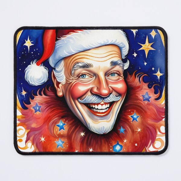 Item preview, Starry Jolly Santa with Festive Flair designed and sold by Pixel Dome.