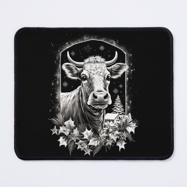 Item preview, Cow Christmas Scene Window Pictures for Chalk Marker designed and sold by AnnaMDesign.