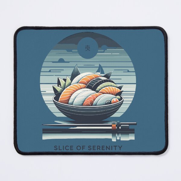 Item preview, Minimalist Zen sashimi design with serene aesthetic appeal designed and sold by ArtInPrint.