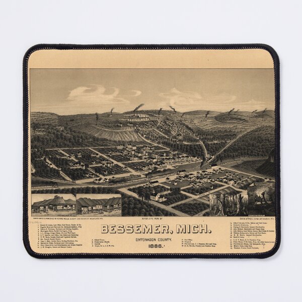 Item preview, Bessemer, Michigan (1886) designed and sold by allhistory.