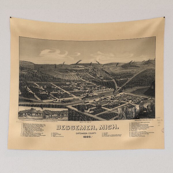 Item preview, Bessemer, Michigan (1886) designed and sold by allhistory.