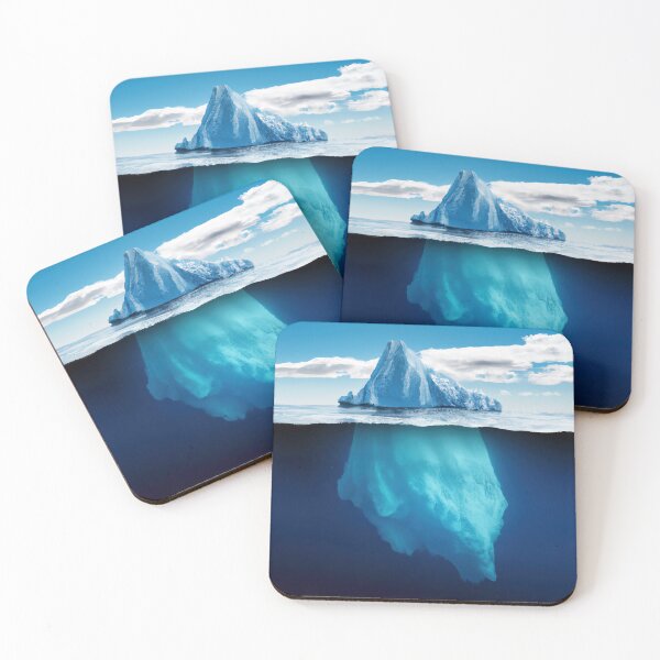 Item preview, Iceberg in cold ocean water seen both from underwater and above the surface designed and sold by stevanovicigor.