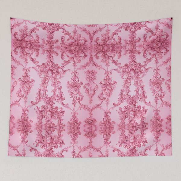 Item preview, Pink Baroque era vintage classicism noble block motif designed and sold by TheLocoShop.