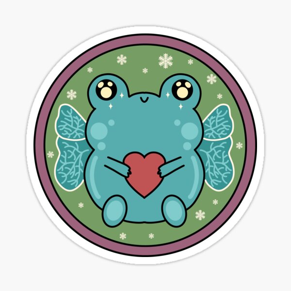 Fairycore cute frog Sticker