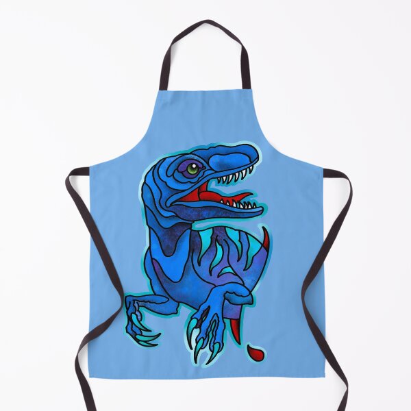 Item preview, Blue Tyrannosaurus rex tearing out of skin with blood dripping designed and sold by weilertsen.
