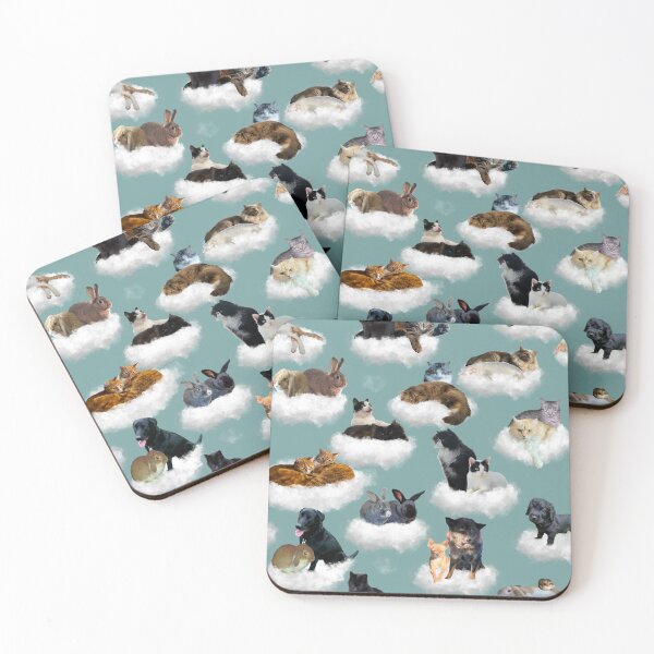 Item preview, Fluffy pets on fluffy clouds designed and sold by TicaCreations.