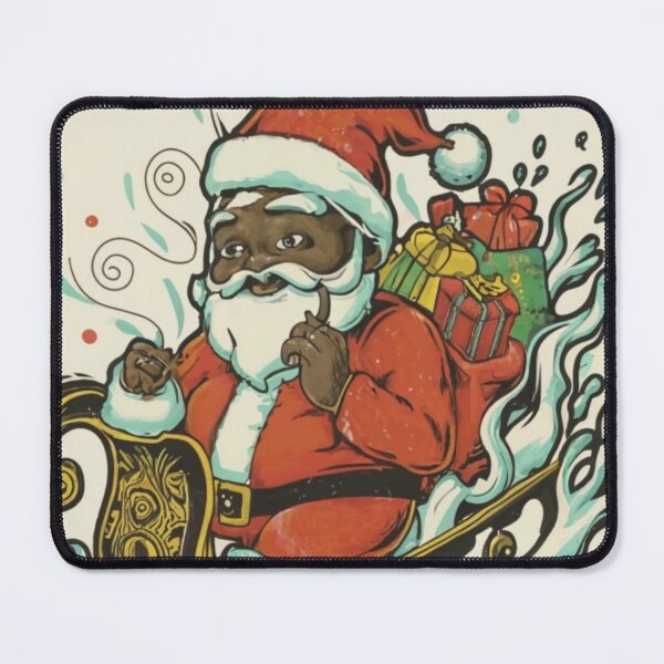 Item preview, Festive Black Santa Claus T-Shirt Sticker designed and sold by PedalPowerGFX.