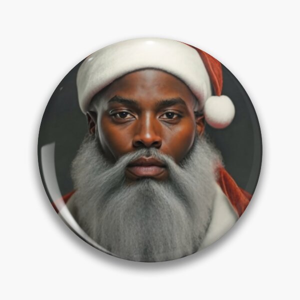 Item preview, Festive Black Santa Claus T-Shirt Sticker designed and sold by PedalPowerGFX.
